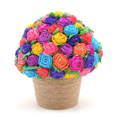 Paper flowers in weight.