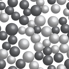Gray Bubbles on White Seamless Pattern