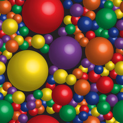 Rainbow Balls Seamless Pattern