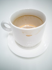 Empty cup of coffee