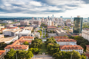 Fototapeta na wymiar Aerial View of downtown Austin, Texas