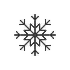 Snowflake thin line icon. New Year celebration outline decorated pictogram. Xmas winter element. Vector simple flat linear design. Logo illustration. Silhouette symbols.