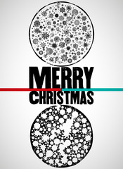 Merry Christmas. Typographic vintage grunge style Christmas card or poster design. Retro vector illustration.