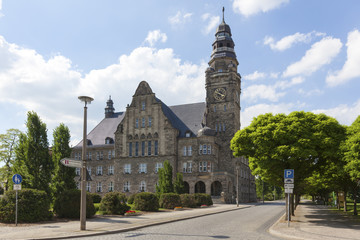Fototapeta na wymiar Rathaus in Wittenberge an der Elbe
