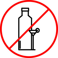 No alcohol drink sign