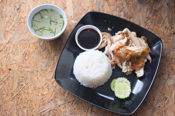 Grilled chicken with steamed rice