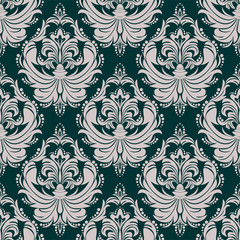Ornamental damask seamless Wallpaper for Design