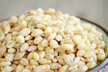 Healthy of pearl barley.