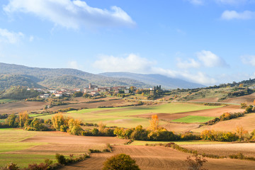 Fototapeta na wymiar spanish field landscape at autumn season