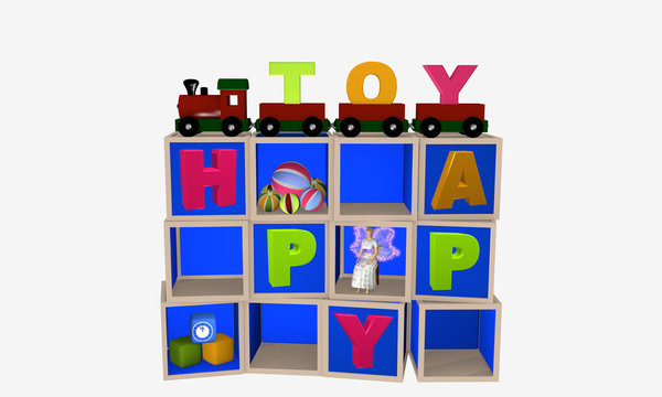 Setzkasten für Kinder mit Spielzeug befüllt.