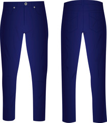 Blue pants. vector illustration