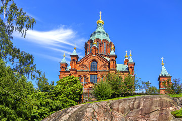 Fototapeta na wymiar Uspenski Orthodox Cathedral. Hilsinki. Finland.