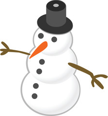 Snowman Christmas Sticker Xmas Icon Symbol