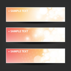 Fototapeta premium Set of Horizontal Colorful Abstract Headers or Banners For Holidays and Advertisements, Christmas, New Year Designs