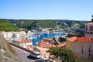Fototapeta na wymiar Bonifacio cityscape, Corsica, France.