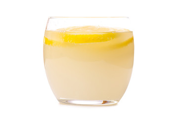 Glass of lemonade lemon