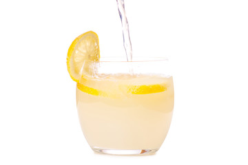Glass of lemonade lemon