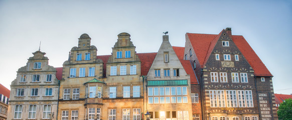 Beautiful medieval buildings of Bremen, Germany