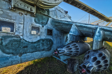 Old soviet combat helicopter