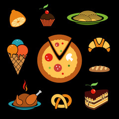 Food icons set
