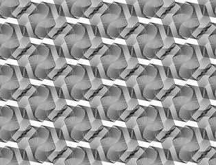 Design seamless monochrome geometric pattern.