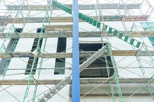 Scaffolding used as the temporary structure to support platform, form work and structure at the construction site. Also used it as a walking platform for workers.