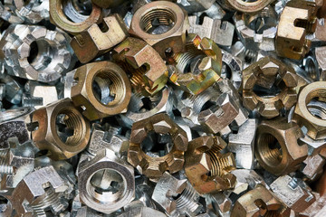 Abstract background of many nuts
