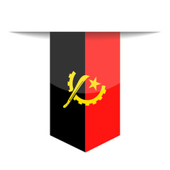 Angola Flag Vector Bookmark Icon