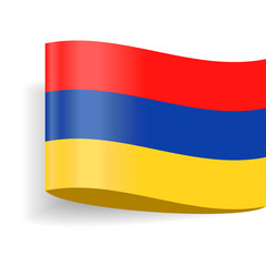 Armenia Flag Vector Label Tag Icon