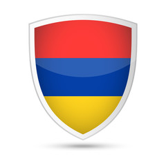 Armenia Flag Vector Shield Icon