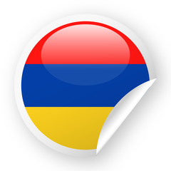 Armenia Flag Vector Round Corner Paper Icon