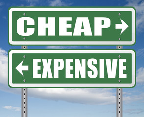 expensive versus cheap