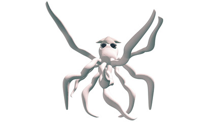 Kreken 3D illustratioin under