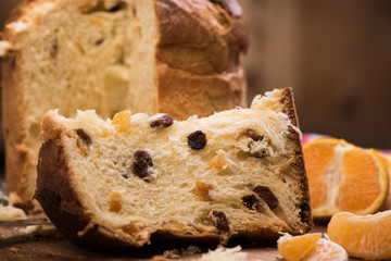 Italian Christmas cake. Panettone