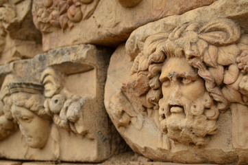 Sculpture detail from Roman city of Aphrodisias, Turkey