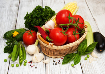 Fresh summer vegetables
