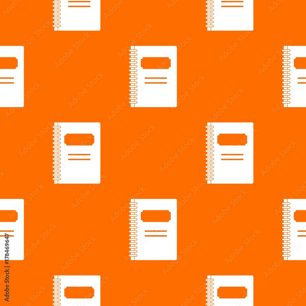 Poster closed spiral notebook pattern seamless