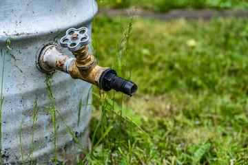 Water tap from a barrel