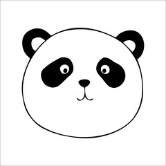 Vector panda. Hand drawn illustration