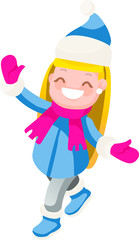 Christmas Children Girl Character