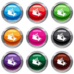 Canada map set 9 collection