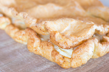 Traditional Polish cream pie Karpatka.