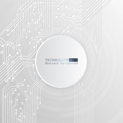Vector circuit board illustration. Abstract technology