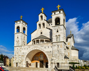 Fototapeta premium Cathedral of the Resurrection of Christ in Podgorica, Montenegro