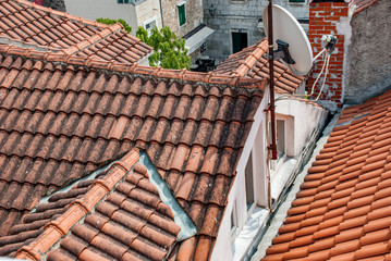 Old tiled roofs