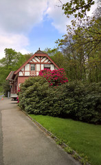 Fototapeta na wymiar A beautiful decorative house in park in Germany