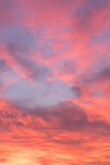Evening sky and amazing clouds