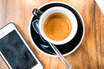 coffee cup hot on table