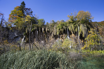 Autumn on Plitvice lakes, national park in Croatia
