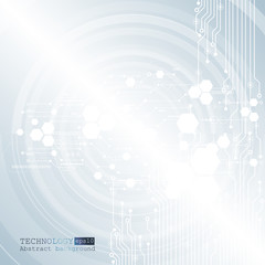 Vector circuit board illustration. Abstract technology